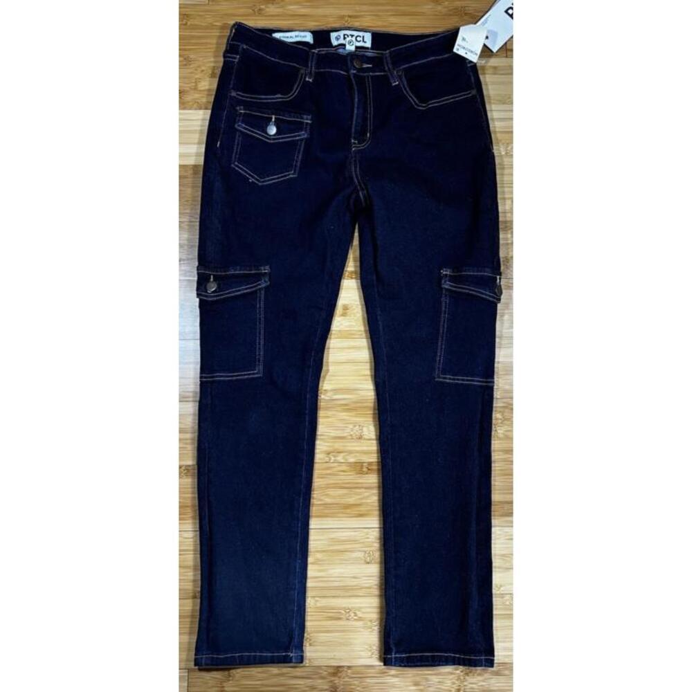 NWT PTCL Women’s Dark Wash Denim Cargo Jeans Size 30 Nordstrom